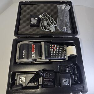 Brady TLS2200 Label Printer w/ Case & Accessories - Memory Error / Parts As Is